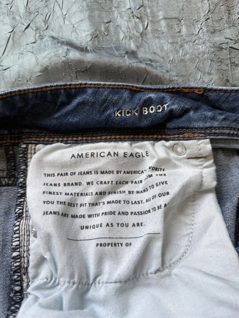 American Eagle Stretch Kick Boot Jeans 12 short - Picture 7 of 7